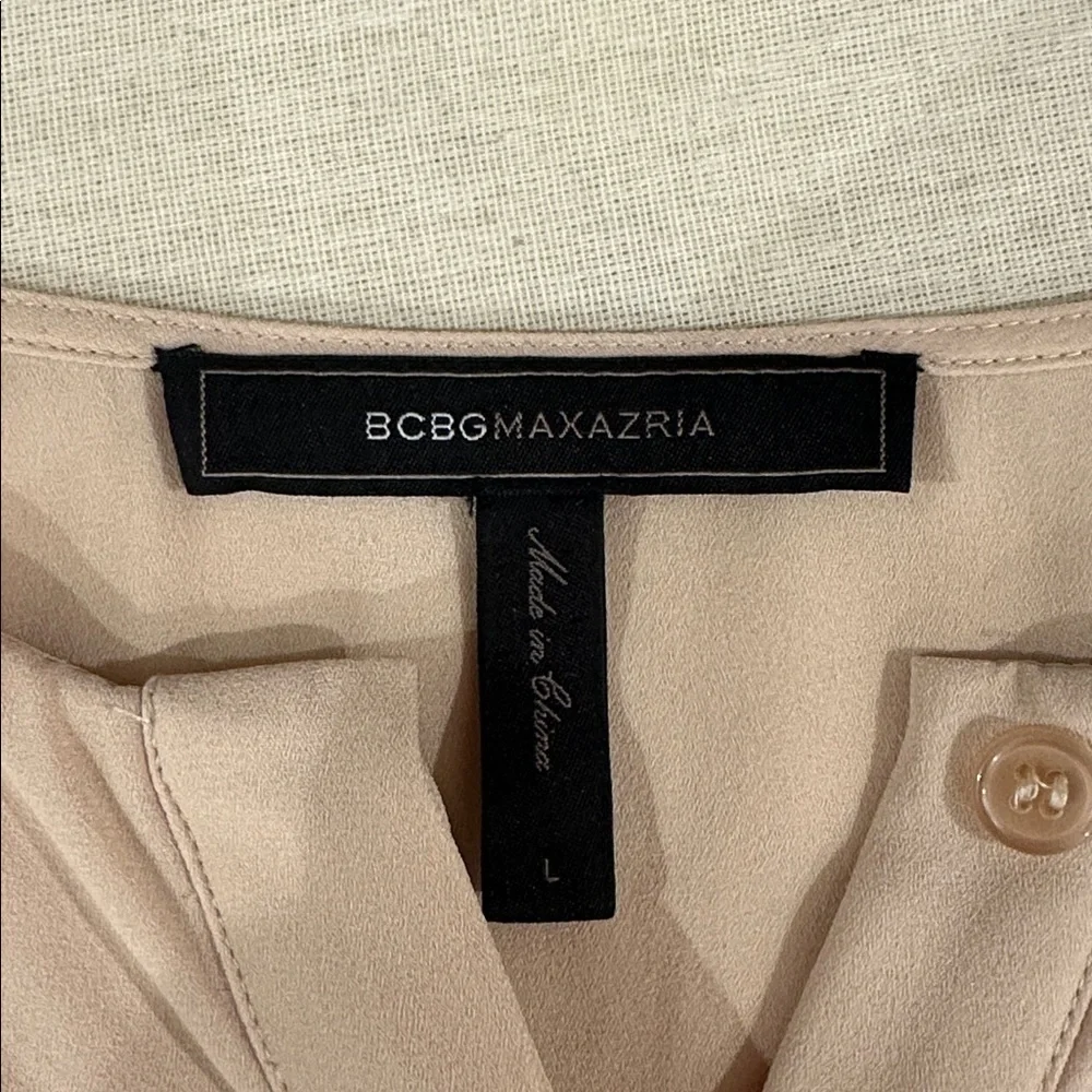 BCBGMaxAzria Beige Ruffled Blouse - Picture 3 of 3